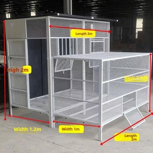 Mild Wire Eco-Friendly <strong>Birds</strong> Pigeon <strong>Cage</strong> Breeding <strong>Cage</strong> Nest Box Pairing <strong>Cage</strong> <strong>Outdoor</strong> Use All Seasons Assembled Stainless Steel - Product Image 2
