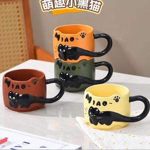 Groothandel Novelty Katten Keramische Mok - Schattig Dierenmotief Koffiemok voor Melkthee & Water Bedrijfsgeschenken Vaatwasserbestendig Draagbaar - Product Image 6
