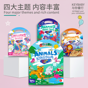 4 Paquetes <span class=keywords><strong>de</strong></span> Libros <span class=keywords><strong>de</strong></span> Pintura <span class=keywords><strong>de</strong></span> Agua Portátiles con Asa para Niños Pequeños, <span class=keywords><strong>Libro</strong></span> Mágico <span class=keywords><strong>de</strong></span> Agua Educativo Reutilizable para Colorear con Agua - Product Image 4