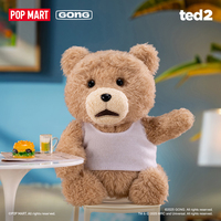 Authentique Popmart Original Ted2 Bear Series Mystery Blind Box Porte-clés réglable Jouets en peluche Surprenant Édition limitée Cadeaux