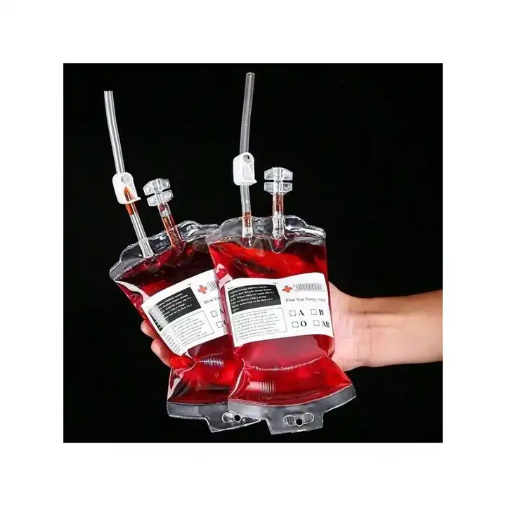 10pcs PVC Liquid Bag (Used For Beverage Bag), Party Cup, Trick-Or-Treating Beverage Bag, And Medical/Registered Nurse Zombie Vam