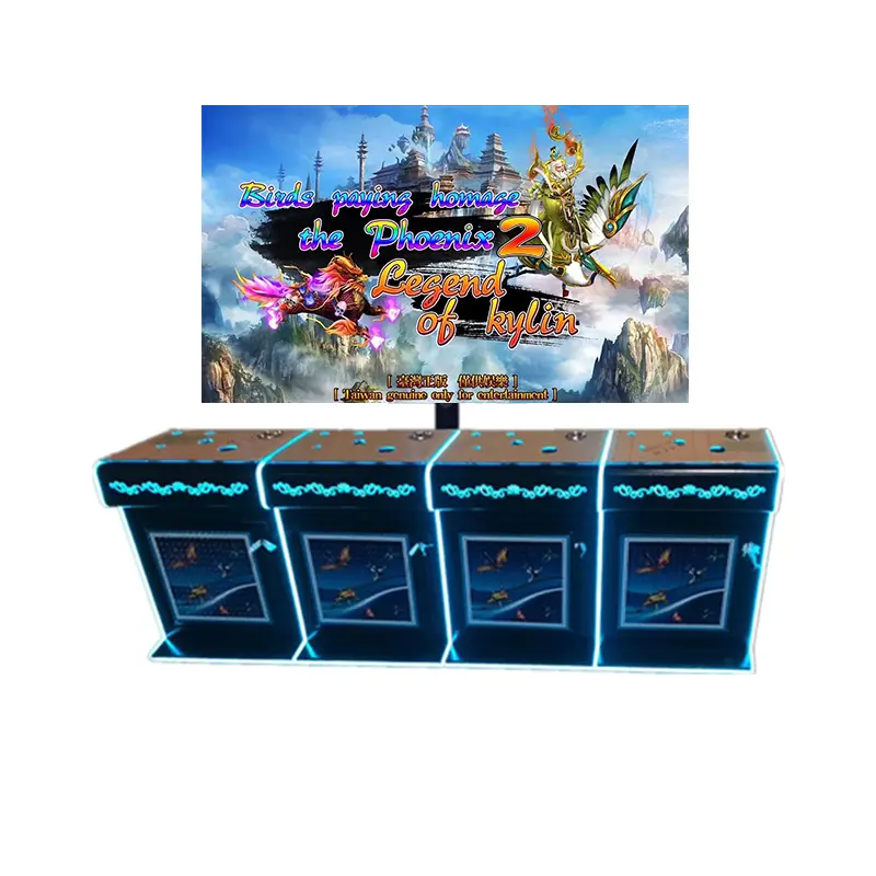 Máquina de juegos Arcade para disparar con monedas, juego de mesa de pesca con pájaros, rinden honor al Fénix 2 Legend of Kylin