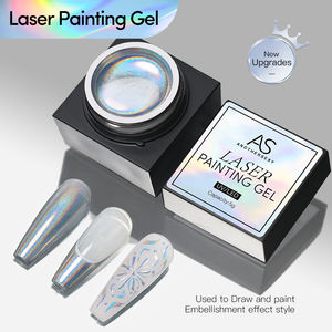 Cat kuku Gel metalik Laser Super 5g, cat kuku efek cermin holografik krom, hologram 5ml, cat kuku, lukisan metalik - Product Image 2