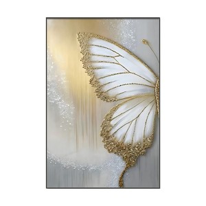 Modern Minimalist Butterfly Oil <b>Painting</b> With Texture <b>Frame</b> <b>For</b> Living Room Sofa Background Wall Art Decor - Product Image 5