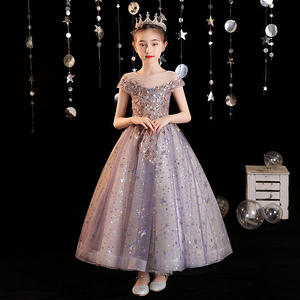 Robe de princesse pour filles, robe de soirée pour petite fille, robe de spectacle de piano, robe de soirée pour enfants, tulle bouffant haut de gamme, imprimé perlé - Product Image 1