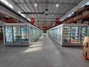 Réfrigérateur commercial combiné à portes vitrées, congélateur vertical modulaire <span class=keywords><strong>multi</strong></span>-portes pour supermarché, type chambre froide - Product Image 4