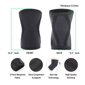 Aofit Wholesale Design Black Fitness Weight Lifting Compression Pads 7mm Knee Support Sleeves for Gym - Product Image 5