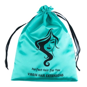 Sacs de rangement pour perruques en satin de soie avec cordon de serrage, sacs de voyage pour perruques en vrac, extensions de cheveux, cadeau - Product Image 1
