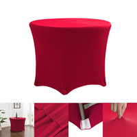 Couvertures de table rondes extensibles 6FT bon marché nappe de fête couverture de table en spandex élastique décoration de mariage