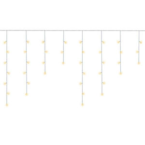 <b>Flat</b> icicle string lights, 3aa <b>battery</b> operated, warm white color, 5m x 0.6m, ideal for decorating parties and events. - Product Image 2