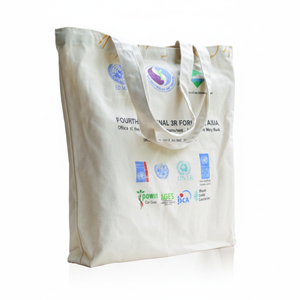 Bolso de lona de algodón de 12oz con estampado personalizado y cierre de cremallera Bolso de tela con logotipo estampado para promociones o compras - Product Image 1