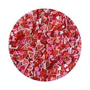 500g Confettis en forme de cœur rouge et rose personnalisés ODM, projets de décoration, mélange de remplissages décoratifs, artisanat de fête, jouets en slime - Product Image 4