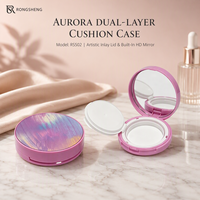 Étui compact rond personnalisé pour coussin d'air, vide, pour fond de teint BB, emballage cosmétique avec miroir, OEM ODM pour marques de maquillage