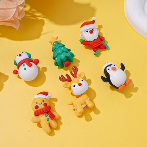 6 Piezas de Papelería Estudiantil, Borradores 3D Navideños con Diseño de Muñeco de Nieve, Pingüino, Hombre de Jengibre, Ciervo y Árbol de Navidad, Borradores de Dibujos Animados para Niños - Product Image 3