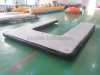 Plate-forme flottante gonflable extérieure en forme de U pour la pêche sur yacht vente en gros
