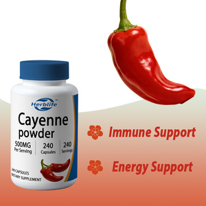 Cayena en Cápsulas 500mg, 240 Unidades - Sin Gluten, Sin OMG, Venta al Por Mayor OEM/ODM - Product Image 3