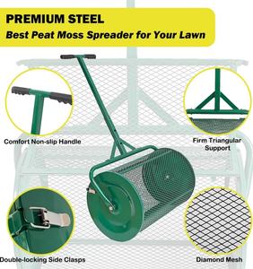 Épandeurs <span class=keywords><strong>de</strong></span> fumier <span class=keywords><strong>de</strong></span> <span class=keywords><strong>pelouse</strong></span> et <span class=keywords><strong>de</strong></span> jardin <span class=keywords><strong>en</strong></span> maille métallique <span class=keywords><strong>en</strong></span> forme <span class=keywords><strong>de</strong></span> T avec épandeur <span class=keywords><strong>de</strong></span> compost à poignée <span class=keywords><strong>en</strong></span> mousse <span class=keywords><strong>de</strong></span> tourbe pour la plantation et l'ensemencement - Product Image 3