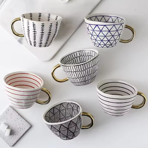 Nordic Simple <b>Large</b> Capacity Ceramic Coffee Cup Hand-Painted for Breakfast and Office Business <b>Gift</b> - Product Image 2