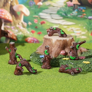 Adornos de tronco de árbol de resina, decoraciones de paisaje en miniatura para acuario y jardín, accesorios de bricolaje - Product Image 1