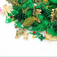 Bloques de Construcción de Plantas Variadas al por Mayor, 1 kg, Hojas, Arbustos, Flores, Juguete de Bloques de Construcción