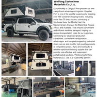 Nuevo Diseño Carter Gris Negro Blanco Tundra Truck Camper Overland Carpa Desplegable de Carcasa Rígida para Camioneta Hiatus Camper