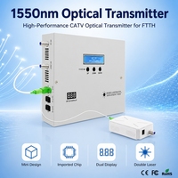 Transmisor Láser de Fibra Óptica CATV Mini Wolck de 1550nm con 2 Salidas de 10dbm