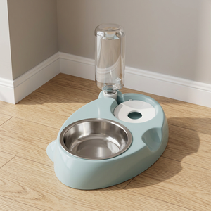 Distributeur d'eau et de nourriture pour animaux de compagnie, auto-remplissable, écologique, portable, étanche, en plastique, bols amovibles, passe au lave-vaisselle, anti-éclaboussures - Product Image 3