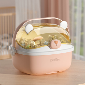 Kafe Bear Baby Bottle Storage Box Large Desktop Plastic Dustproof With Lid For 0-12 Months - Product Image 2