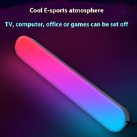 Luz nocturna de escritorio iridiscente Rgb, luz ambiental decorativa para deportes electrónicos, luz ambiental de diente azul para coche