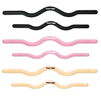 Barre d'haltères à bordure en silicone antidérapante pour l'haltérophilie et le Pilates, directement de l'usine, pour le commerce électronique transfrontalier