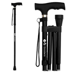 Wholesale Lightweight Folding Elderly Crutches Three-legged Crutches Cane Lights Elderly Walking Sticks