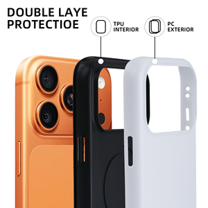 3D 2อิน1แม่เหล็กชาร์จไร้สายเคสมือถือพิมพ์ซับลิเมชันผิวด้าน<span class=keywords><strong>เคส</strong></span>โทรศัพท์เปล่าสำหรับ iPhone 16 15 14 13 12 <span class=keywords><strong>PRO</strong></span> MAX - Product Image 5