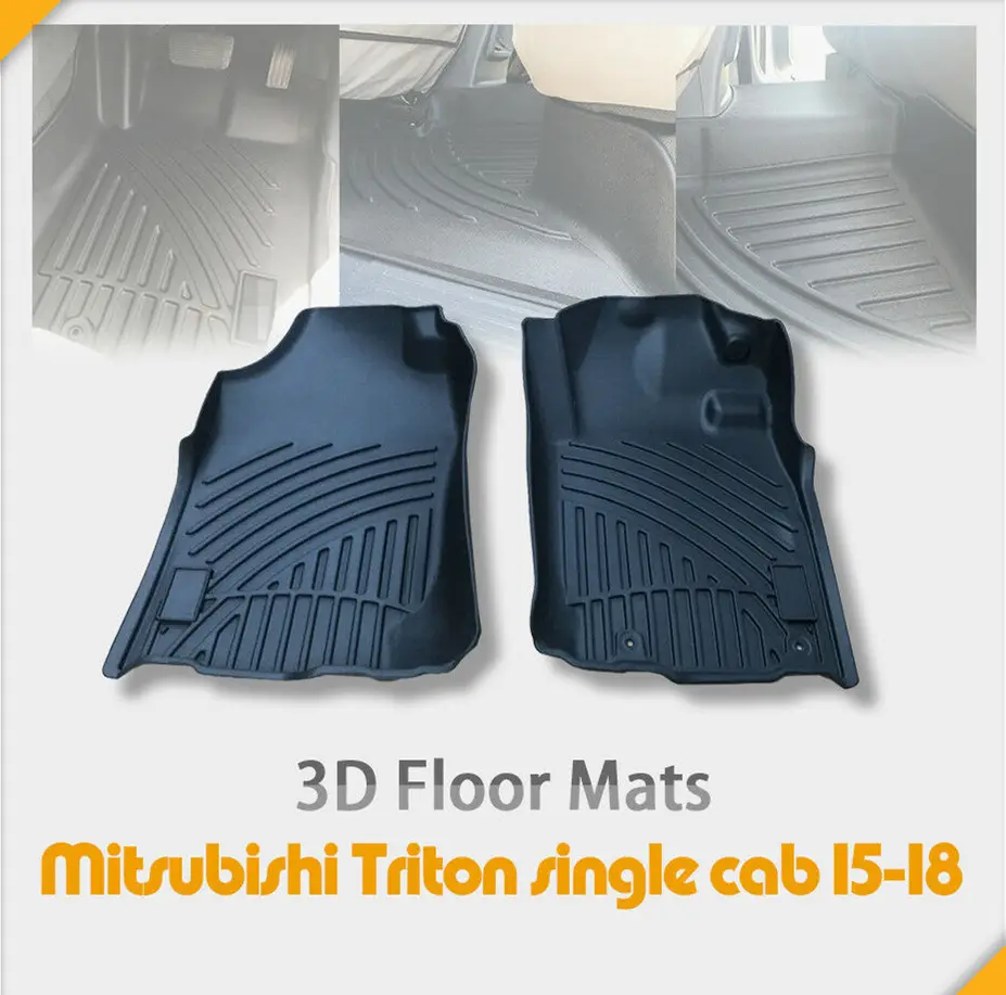 3D แม่พิมพ์ Car Mats สำหรับ Triton L200 Single Cab 15-19ชุด