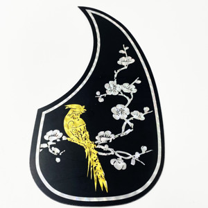 Protector <span class=keywords><strong>de</strong></span> Guitarra Acústica con Diseño <span class=keywords><strong>de</strong></span> Flor Negra y Plateada, Forma <span class=keywords><strong>de</strong></span> Gota <span class=keywords><strong>de</strong></span> Agua, Antiarañazos, para Guitarras <span class=keywords><strong>de</strong></span> 40 y 41 Pulgadas - Product Image 6