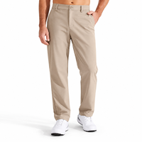 Celana Golf Pria Model Straight Fit Custom, Celana Anti Kusut Bahan Stretch OEM ODM Label Pribadi Pasokan Grosir