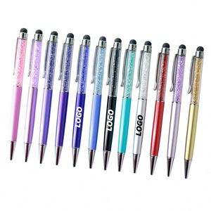 Personalized Cute Stylus <b>Pens</b>, 2-in-1 Black Ink Ballpoint and Slim Crystal Tips for Touch Screens - Ideal Gift - Product Image 1