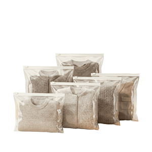 Bolsas de Embalaje de Ropa con Cierre de Cremallera, Impresión Offset Personalizada, Acabado Mate Esmerilado, de PE/EVA, para Calcetines, Zapatos y Pieles |   Reciclable - Product Image 5