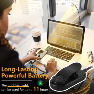 Lampe de lecture légère, flexible, à intensité réglable, protection des yeux, à clipser, rechargeable par type C, lampe de lecture de nuit - Product Image 2