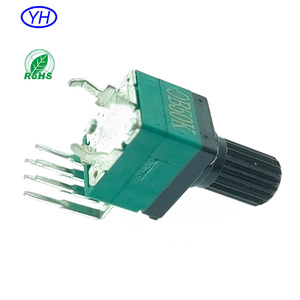 Màng Cacbon Tùy Chỉnh Chiết Áp Kép Tuyến Tính B10k 100K 500K Ohm Xoay <span class=keywords><strong>6</strong></span> Chân 9Mm Kèm Trục Nhựa - Product Image 5