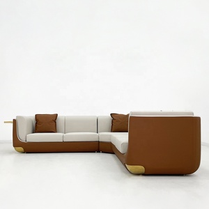 Villa Italian Design Luxury Top Quality Sectional Italian Style Modern Italian Leather DV-BRAVERY-01-LONGHIS Italian Leather Sof - Product Image 2