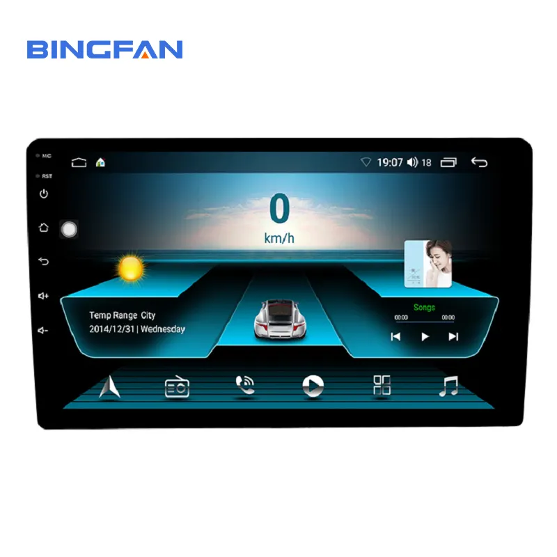 Universel 9 pouces écran tactile 2 Din Android lecteur DVD de voiture multimédia Double Din Gps Navigation lecteur d'autoradio
