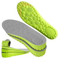 Semelles intérieures de chaussures de sport OEM personnalisées pour l'augmentation de la taille, en mousse à mémoire de forme 4D Cloud, absorption des chocs, ajustables, confortables, lavables, pour hommes et femmes