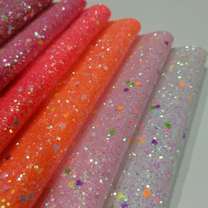 Decoración de vinilo brillante corazón transparente para mascotas, hojas de tela de purpurina plateada y dorada para bolsas de zapatos con lazo - Product Image 5