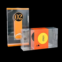 Boîte d'emballage en plastique PET transparente pliable personnalisée et écologique avec logo en estampage à chaud et en relief
