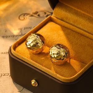 Women's High-End Retro Geometric <b>Stud</b> <b>Earrings</b> with Gold Plated Tibetan Silver <b>Fashionable</b> Design for Gift Occasions - Product Image 2