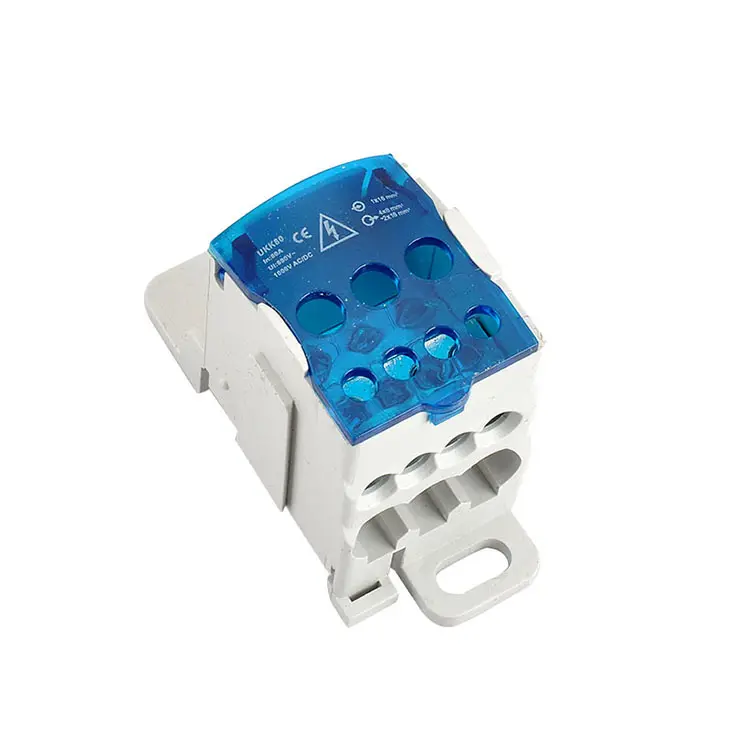 UKK 80A Din Rail Terminal Blocks One in several out Power Distribution Block Box Universal Electric Wire Connector Junction Box