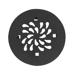 Grille de drain de douche au sol moderne noire mate de 4-1/4 pouces, écologique, anti-corrosion, légère et facile à installer - Product Image 2