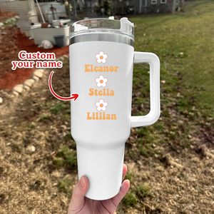 Gobelet en acier inoxydable personnalisé Auntie Era avec poignée Cadeau d'<span class=keywords><strong>annonce</strong></span> pour bébé Bouteille d'eau My Auntie Era Travel Cup - Product Image 4