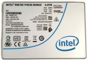 DC P4510 8TB NVME U.2 SSDPE2KX080T8 SED PCIe 3.1 X4 3D2 TLC katı hal sürücü - Product Image 3