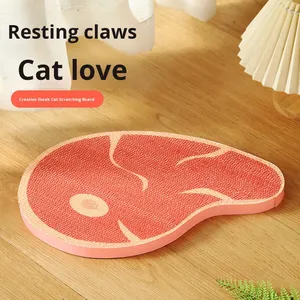 Rascador para Gatos Creativo en Forma de Bistec, Tabla de Cartón Corrugado para Rascar, Protector de Muebles Antideslizante para Gatos de Interior - Product Image 2